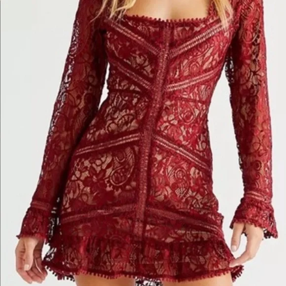 for love and lemons emerie dress red Esmeralda Gown in Red 0 / Red